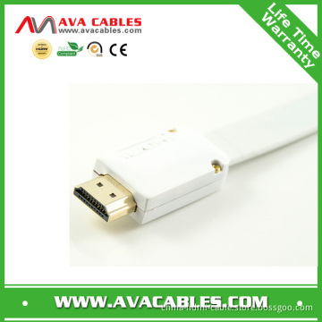 Flat HDMI Cable Metal Shell with Ethernet Support 3D